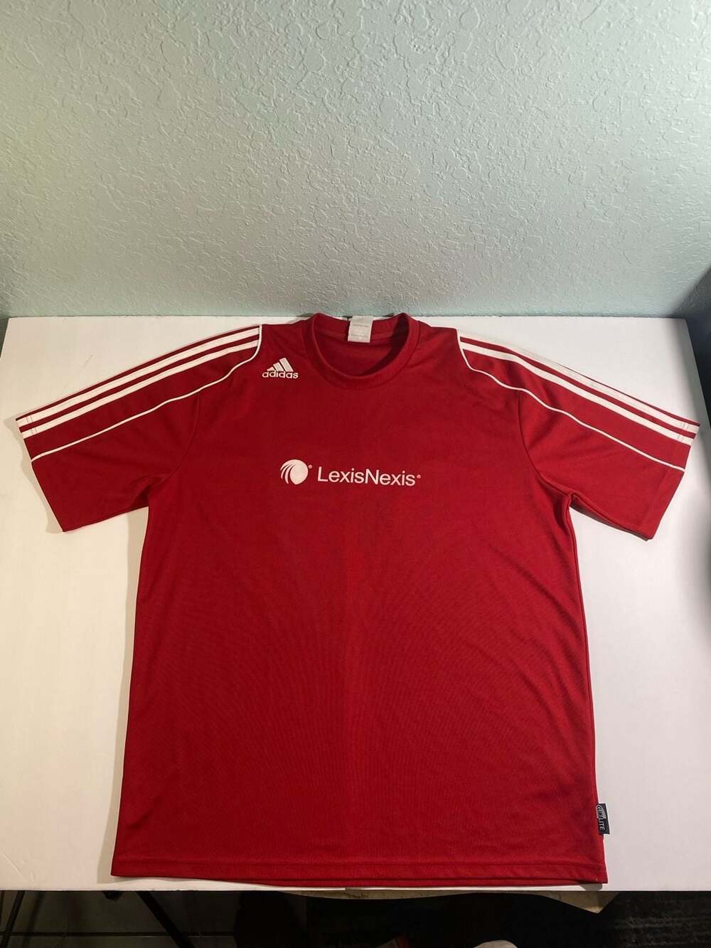 Adidas LexisNexis Climalite Red Short Sleeve Athletic T-Shirt - Picture 2 of 9